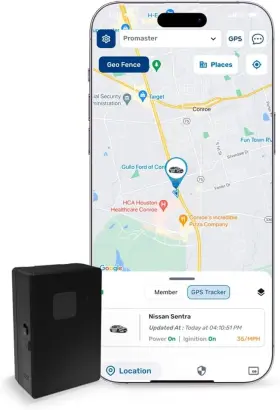 Apt-100 Autosky Gps Tracker - Small Portable Splashproof Magnet Mount North Black