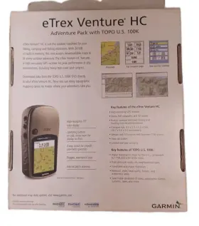 010-00632-04 Garmin E Trex Venture Hc Adventure Pack With Topo U.s.100k