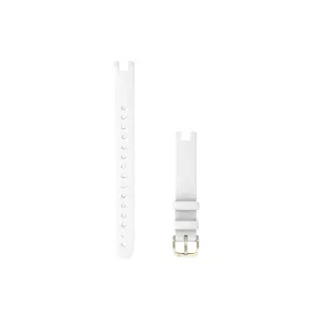 010-13068-a6 Garmin Lily Bands 14 Mm White Italian Leather With Cream Gold