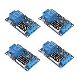 Ju-03954-4p Juzitao 4pcs Dc 6-30v Timer Relay Programmable Delay Module Cycle With Lcd