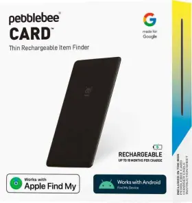 Pb-621-s Pebblebee - Card Universal Rechargeable Item Tracker Works With Android F Inch #3