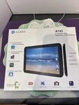 Azpen A743 Quad Core Built-in Front Camera 8GB Storage Tablet Box. Fixed Price $40.00.