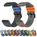 26MM/22MM Dual-color Silicone Sport Band For Garmin Watch Fenix Quick Release. Fixed Price $14.51.