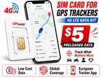 Gpscards Sim For Tracker 5G 4G Lte Senior Kids Pet Tracking Device. Fixed Price $6.99.