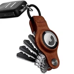 Keysmart Compact Keyring Holder Leather Rustic Brown For Apple Airtag. Fixed Price $34.09.