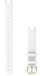 Garmin Lily Bands 14 Mm White Italian Leather With Cream Gold Hardware Large. Fixed Price $69.99.